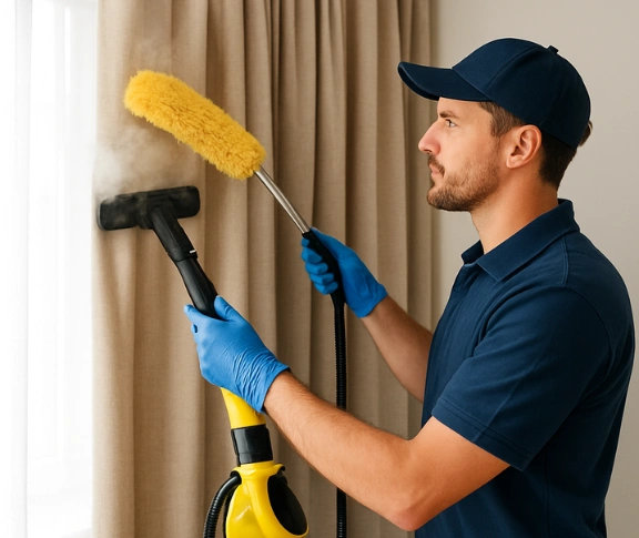 Trusted residential curtain cleaning technician Matty Curtain Cleaning bonnyrigg-nsw QLD
